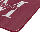 Gepersonaliseerd monogram en naam snijplank (Hoek)