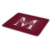 Gepersonaliseerd monogram en naam snijplank (Hoek)