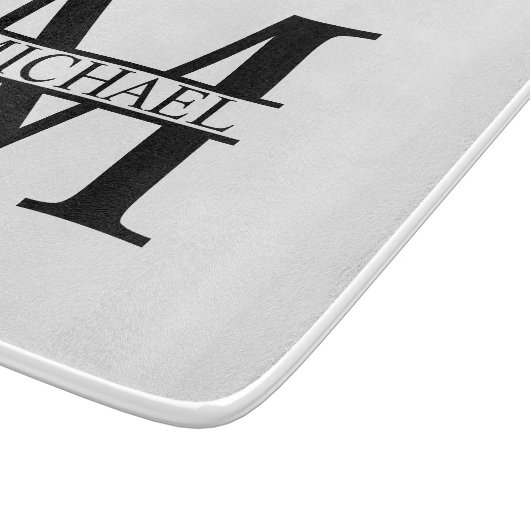 Gepersonaliseerd monogram en naam snijplank (Hoek)
