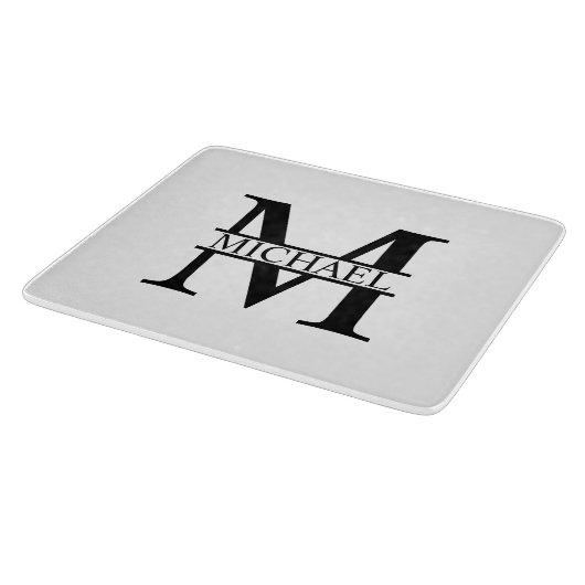 Gepersonaliseerd monogram en naam snijplank (Hoek)