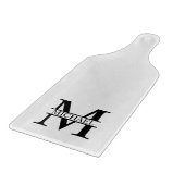 Gepersonaliseerd monogram en naam snijplank (Hoek)