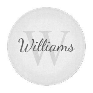 Gepersonaliseerd monogram en naam snijplank