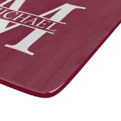 Gepersonaliseerd monogram en naam snijplank (Hoek)