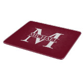 Gepersonaliseerd monogram en naam snijplank (Hoek)