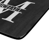 Gepersonaliseerd monogram en naam snijplank (Hoek)