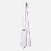 Gepersonaliseerd monogram en naam stropdas (Voorkant)