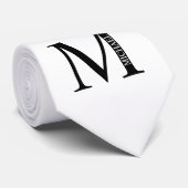 Gepersonaliseerd monogram en naam Stropdas (Opgerold)