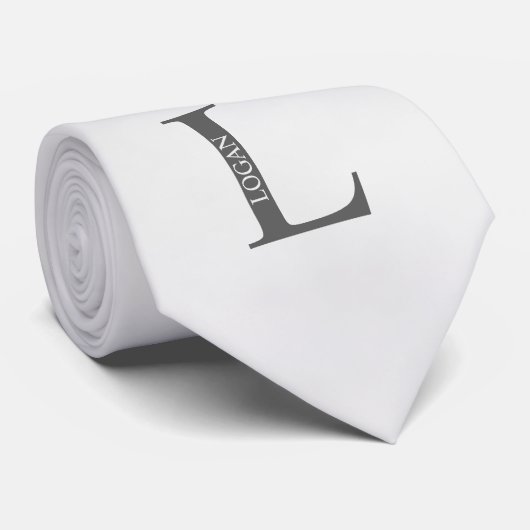 Gepersonaliseerd monogram en naam Stropdas (Opgerold)
