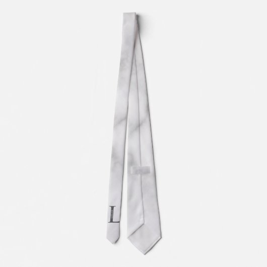 Gepersonaliseerd monogram en naam Stropdas (Achterkant)