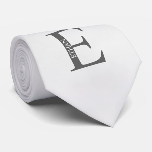 Gepersonaliseerd monogram en naam Stropdas (Opgerold)