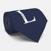 Gepersonaliseerd monogram en naam Stropdas (Opgerold)