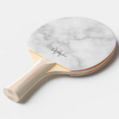 Gepersonaliseerd monogram en naam tafeltennisbatje (Voorkant Gekanteld)