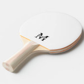 Gepersonaliseerd monogram en naam tafeltennisbatje (Voorkant Gekanteld)