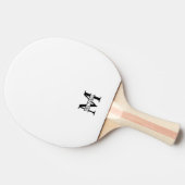 Gepersonaliseerd monogram en naam tafeltennisbatje (Zijkant)