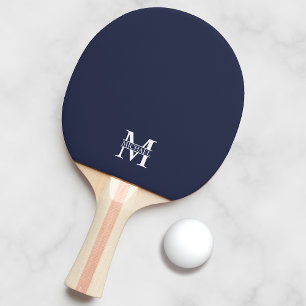Gepersonaliseerd monogram en naam tafeltennisbatje