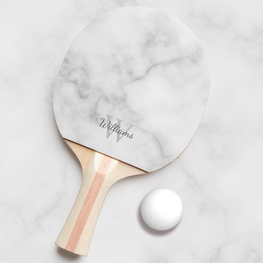 Gepersonaliseerd monogram en naam tafeltennisbatje