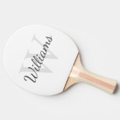 Gepersonaliseerd monogram en naam tafeltennisbatje (Zijkant)