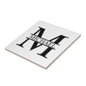 Gepersonaliseerd monogram en naam tegeltje (Zijkant)