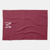 Gepersonaliseerd monogram en naam theedoek (Horizontaal)