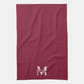 Gepersonaliseerd monogram en naam theedoek (Verticaal)