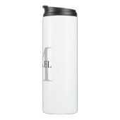 Gepersonaliseerd monogram en naam thermosbeker (Geroteerd rechts)