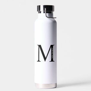 Gepersonaliseerd monogram en naam waterfles
