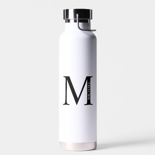 Gepersonaliseerd monogram en naam waterfles (Links)