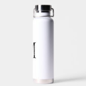 Gepersonaliseerd monogram en naam waterfles (Achterkant)