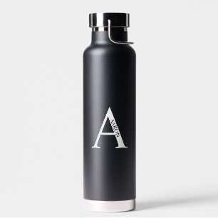 Gepersonaliseerd monogram en naam waterfles