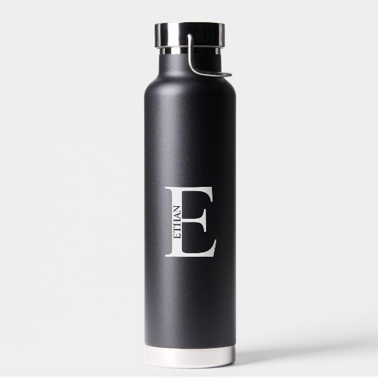 Gepersonaliseerd monogram en naam waterfles (Links)