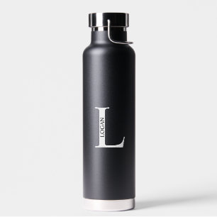 Gepersonaliseerd monogram en naam waterfles