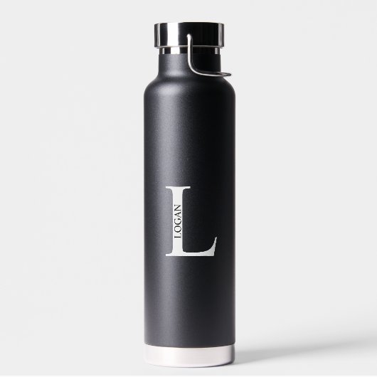 Gepersonaliseerd monogram en naam waterfles (Links)