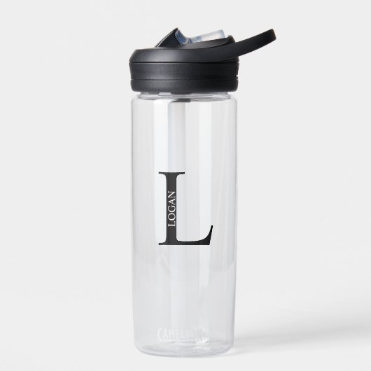 Gepersonaliseerd monogram en naam waterfles (Links)