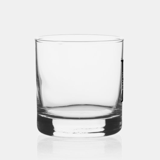 Gepersonaliseerd monogram en naam whisky glas (Rechts)