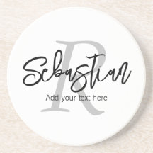 Gepersonaliseerd monogram en naam