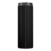 Gepersonaliseerd monogram en naam zwart thermosbeker (Achterkant)