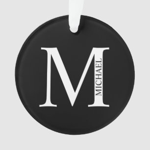 Gepersonaliseerd monogram en naamplaatje ornament