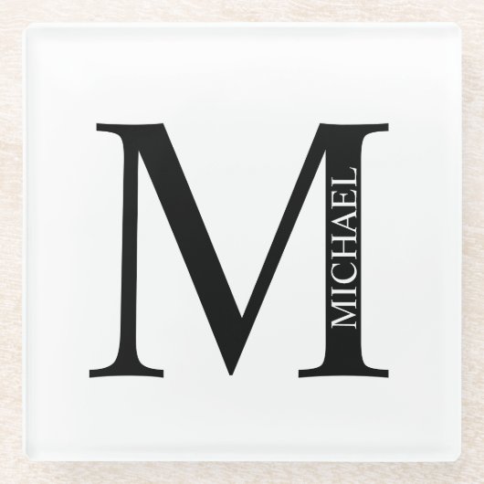 Gepersonaliseerd monogram en Onderzetter van de Na (Voorkant)