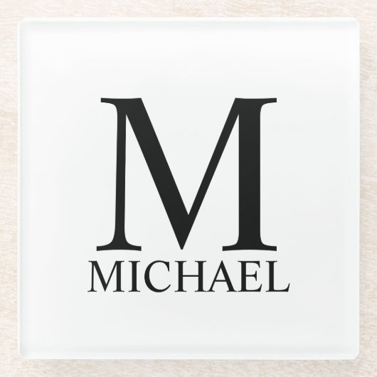 Gepersonaliseerd monogram en Onderzetter van de Na (Voorkant)