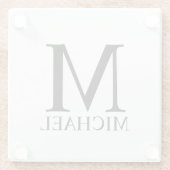 Gepersonaliseerd monogram en Onderzetter van de Na (Achterkant)