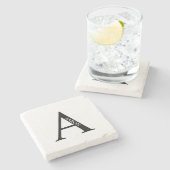 Gepersonaliseerd monogram en Onderzetter van de Na (Zijkant)