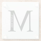 Gepersonaliseerd monogram en Onderzetter van de Na Glazen Onderzetter (Achterkant)