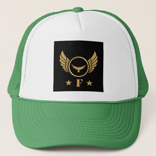 Gepersonaliseerd Monogram "F" design Petten-Petten Trucker Pet (Voorkant)