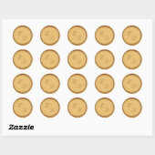 Gepersonaliseerd Monogram Faux Gold Wax Envelope S Ronde Sticker (Vel)