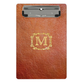 Gepersonaliseerd monogram Faux leder Mini Klembord