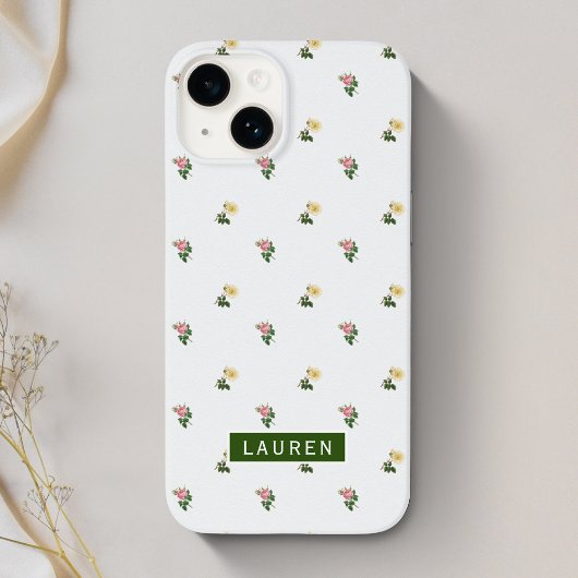  gepersonaliseerd monogram Floral Case-Mate iPhone Case