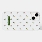  gepersonaliseerd monogram Floral Case-Mate iPhone Case (Achterkant (horizontaal))