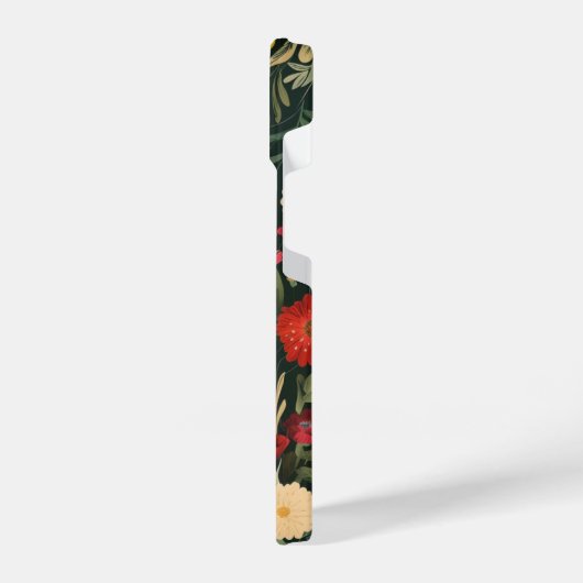 Gepersonaliseerd monogram floral telefoonhoesje iPhone hoesje (Linkerkant)