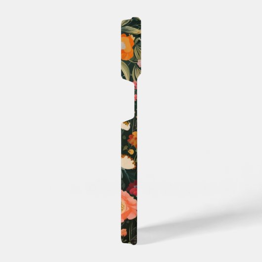 Gepersonaliseerd monogram floral telefoonhoesje iPhone hoesje (Rechterkant)