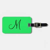 Gepersonaliseerd monogram fluorescerend geel